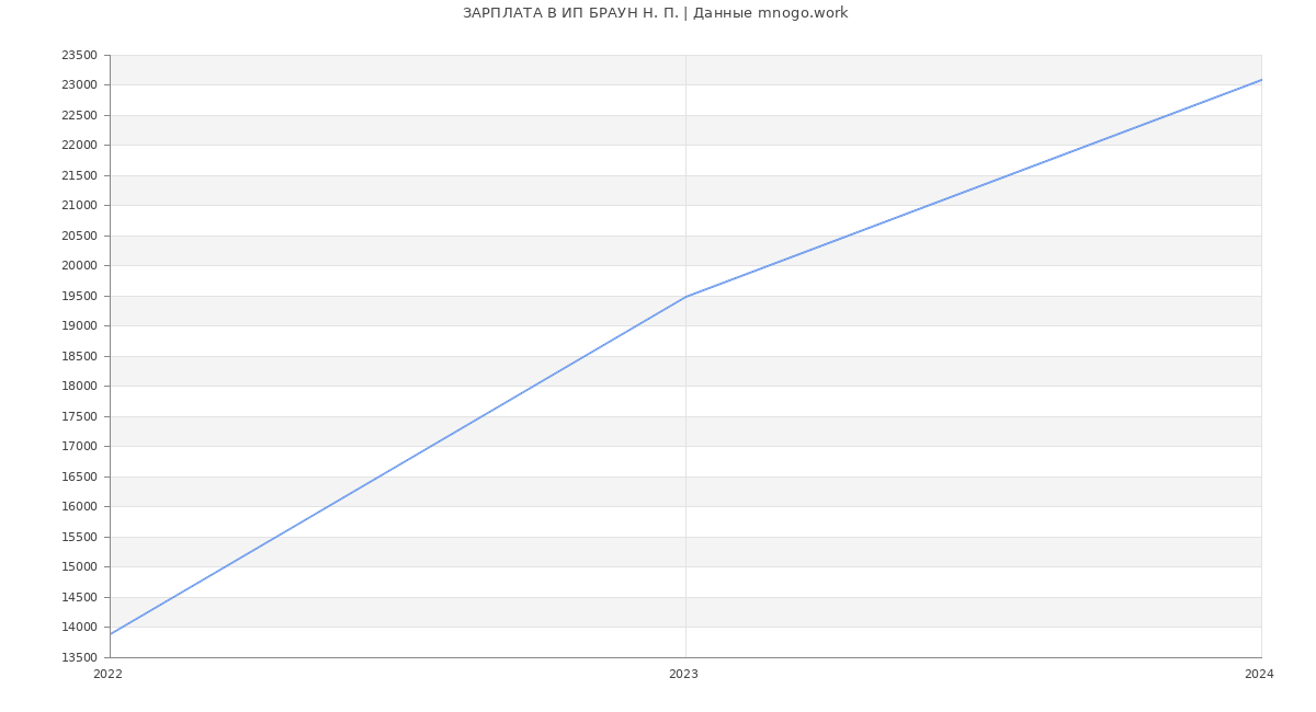 Статистика зарплат ИП БРАУН Н. П.