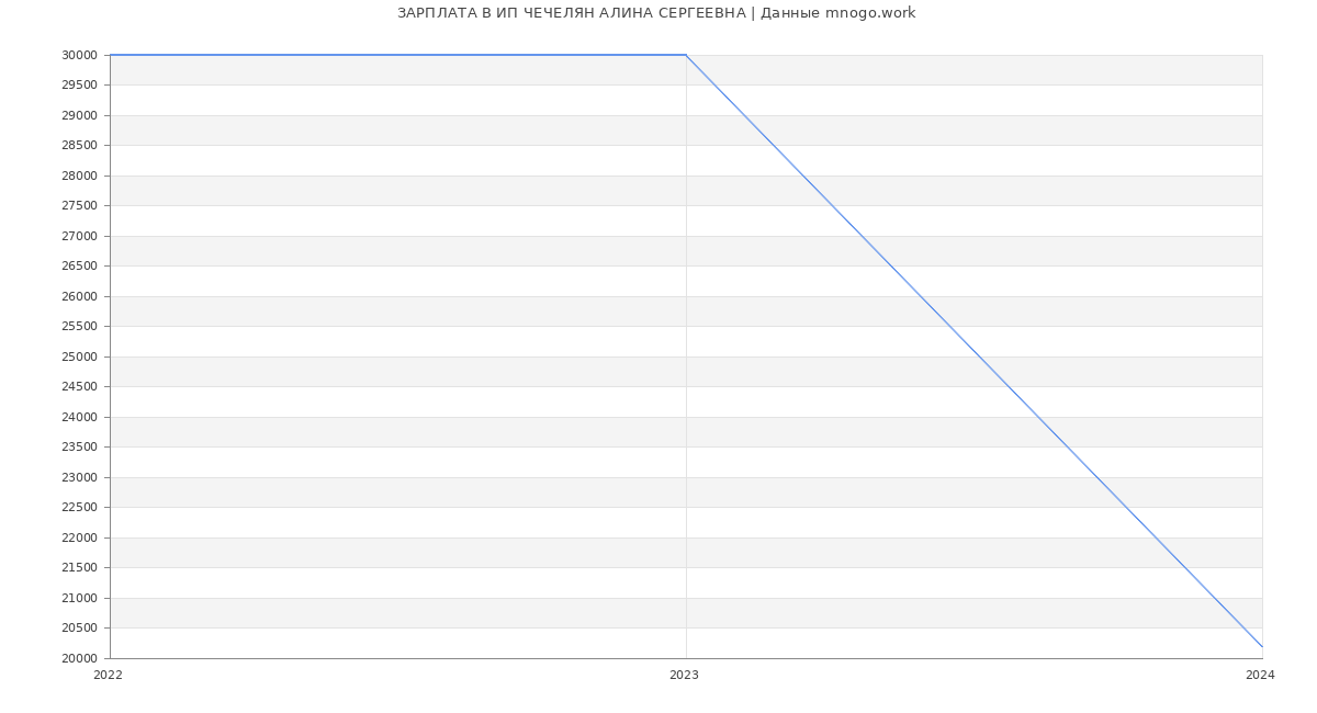 Статистика зарплат ИП ЧЕЧЕЛЯН АЛИНА СЕРГЕЕВНА