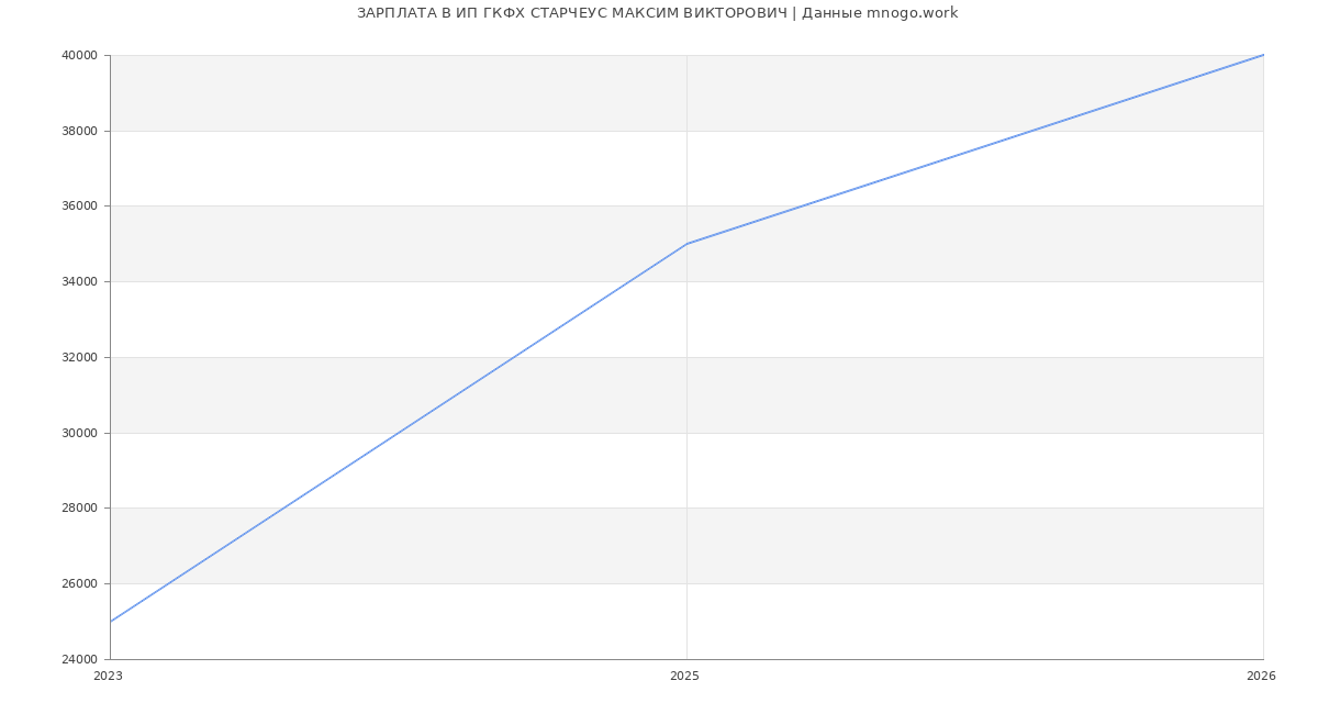 Статистика зарплат ИП ГКФХ СТАРЧЕУС МАКСИМ ВИКТОРОВИЧ