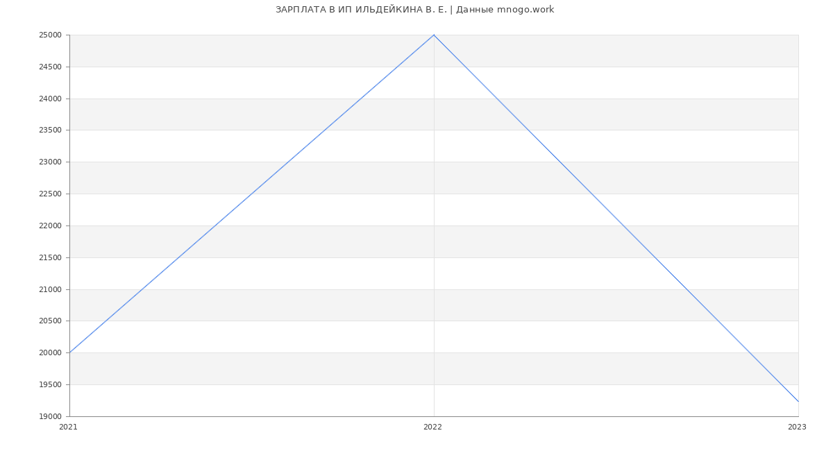 Статистика зарплат ИП ИЛЬДЕЙКИНА В. Е.