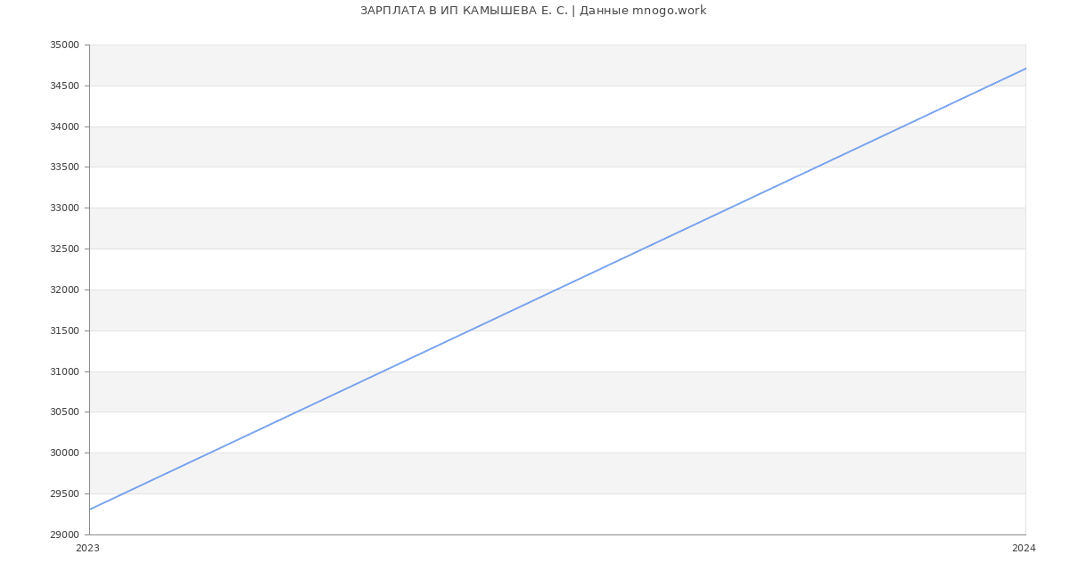 Статистика зарплат ИП КАМЫШЕВА Е. С.