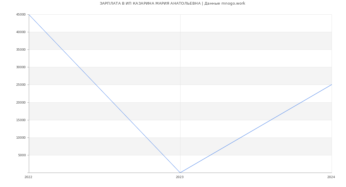Статистика зарплат ИП КАЗАРИНА МАРИЯ АНАТОЛЬЕВНА