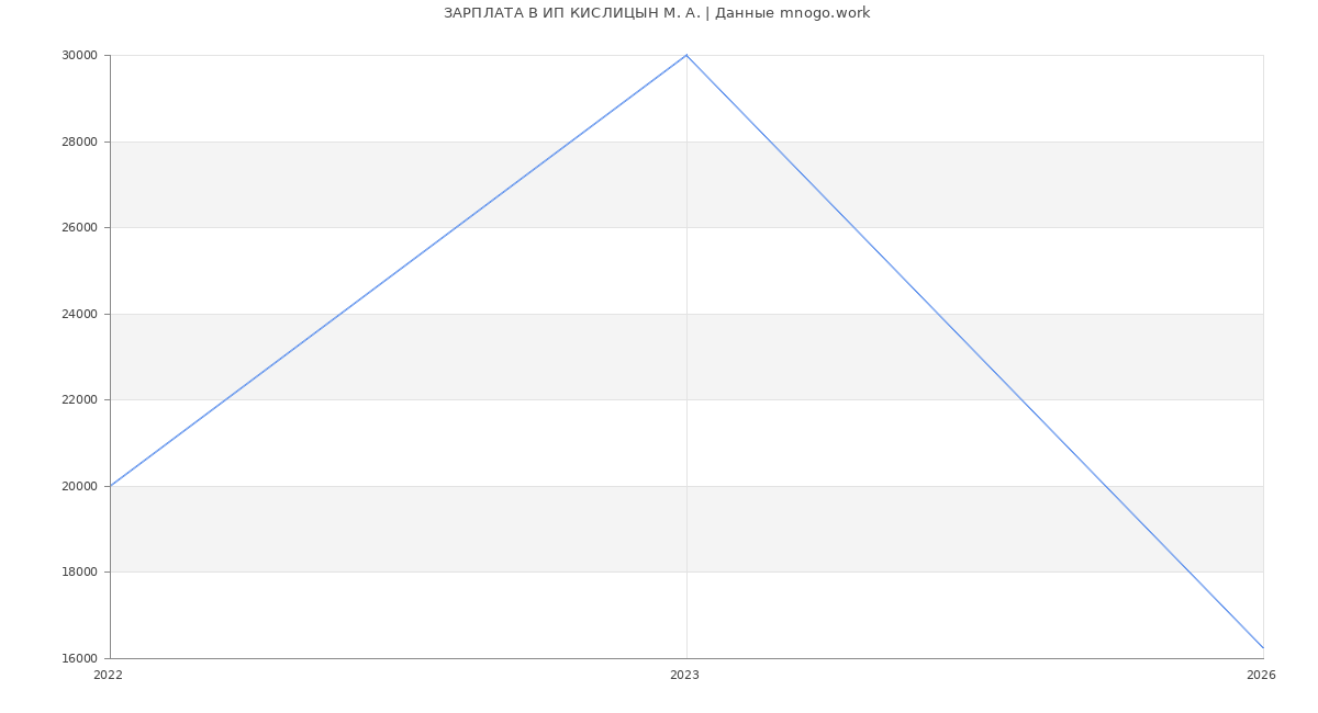 Статистика зарплат ИП КИСЛИЦЫН М. А.