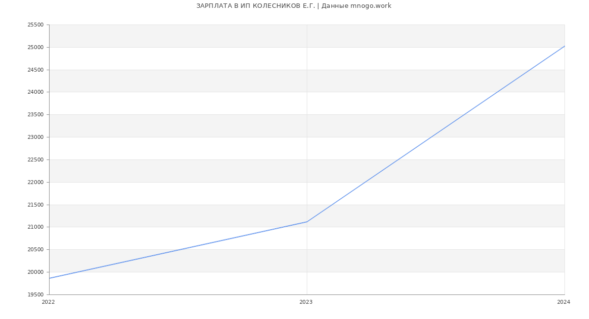 Статистика зарплат ИП КОЛЕСНИКОВ Е.Г.