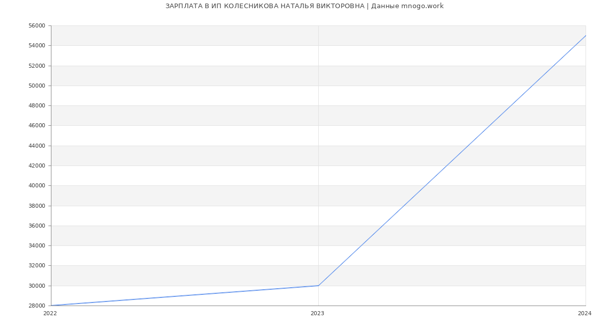 Статистика зарплат ИП КОЛЕСНИКОВА НАТАЛЬЯ ВИКТОРОВНА