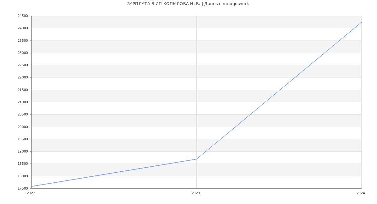 Статистика зарплат ИП КОПЫЛОВА Н. В.