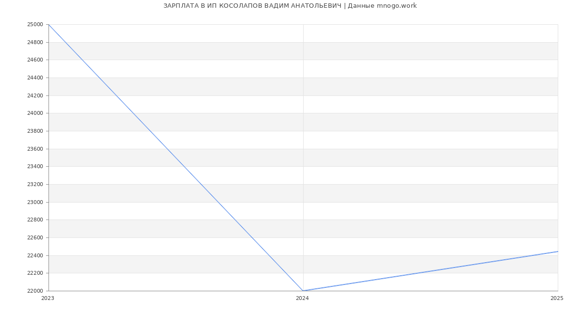 Статистика зарплат ИП КОСОЛАПОВ ВАДИМ АНАТОЛЬЕВИЧ