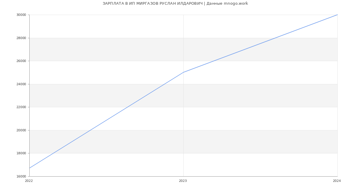 Статистика зарплат ИП МИРГАЗОВ РУСЛАН ИЛДАРОВИЧ