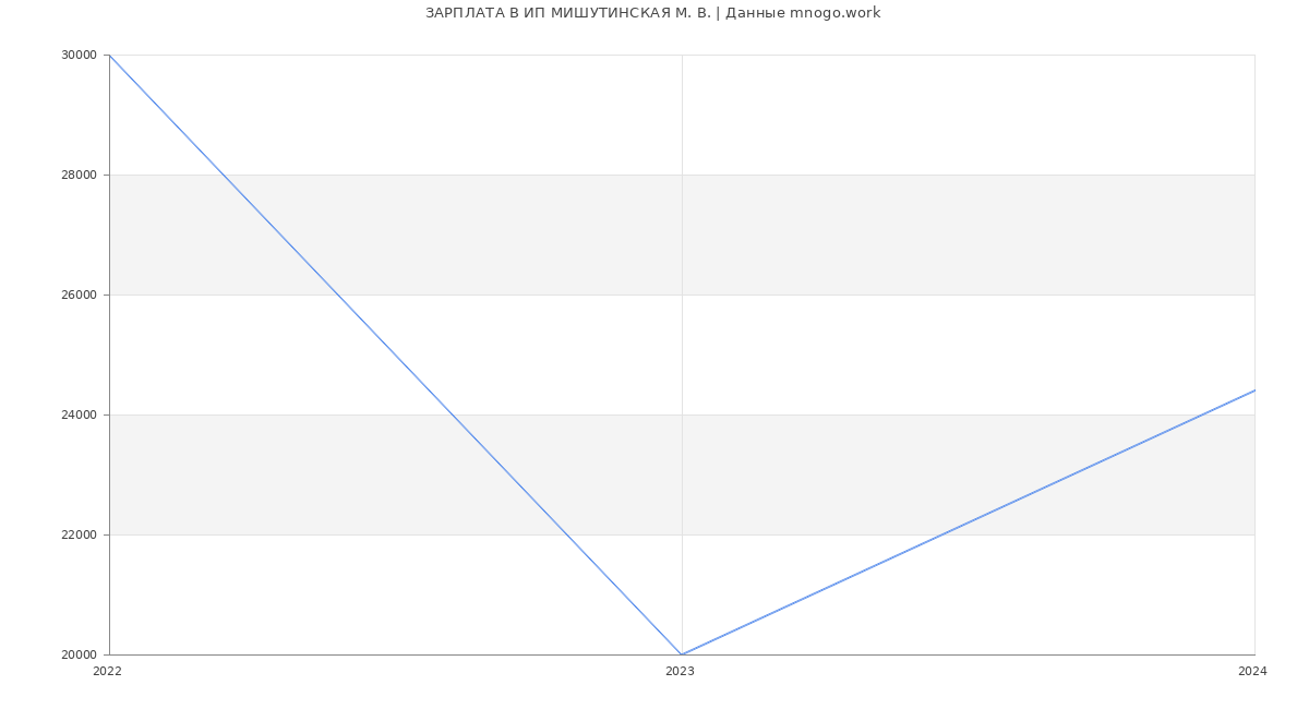 Статистика зарплат ИП МИШУТИНСКАЯ М. В.