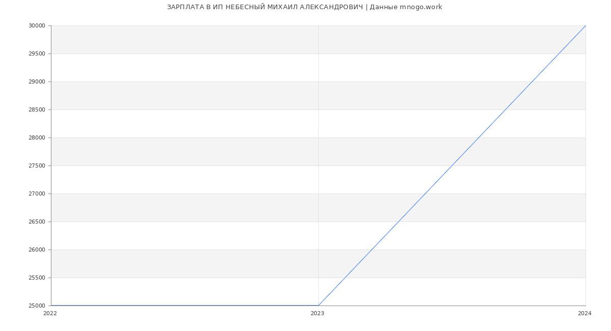 Статистика зарплат ИП НЕБЕСНЫЙ МИХАИЛ АЛЕКСАНДРОВИЧ
