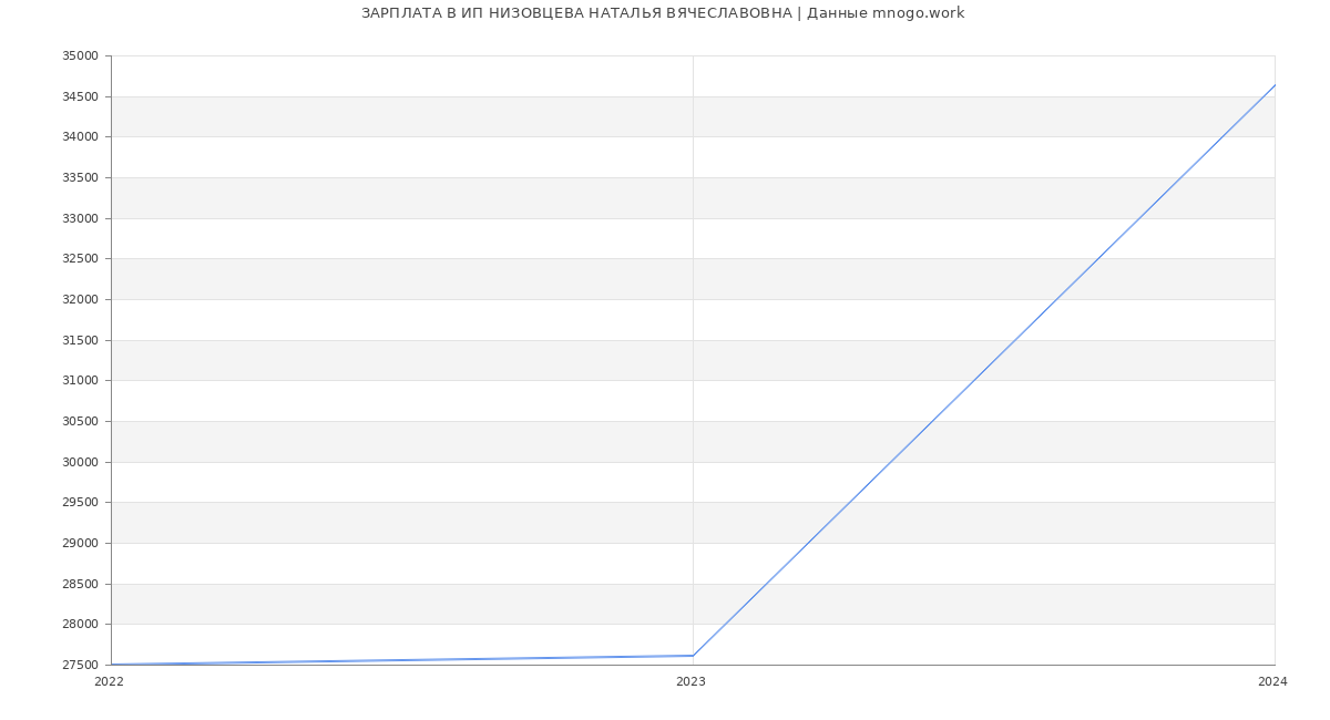 Статистика зарплат ИП НИЗОВЦЕВА НАТАЛЬЯ ВЯЧЕСЛАВОВНА