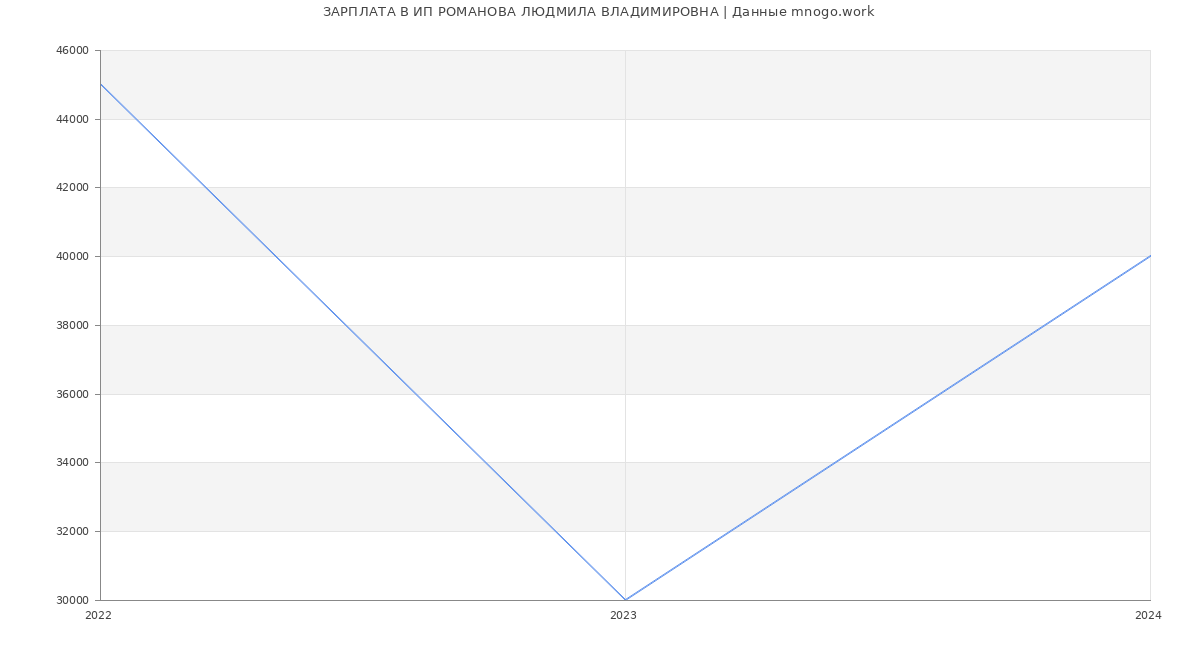 Статистика зарплат ИП РОМАНОВА ЛЮДМИЛА ВЛАДИМИРОВНА