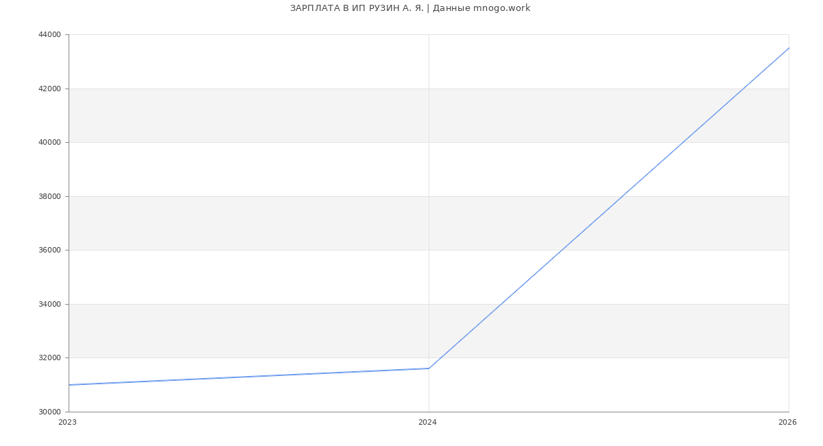 Статистика зарплат ИП РУЗИН А. Я.