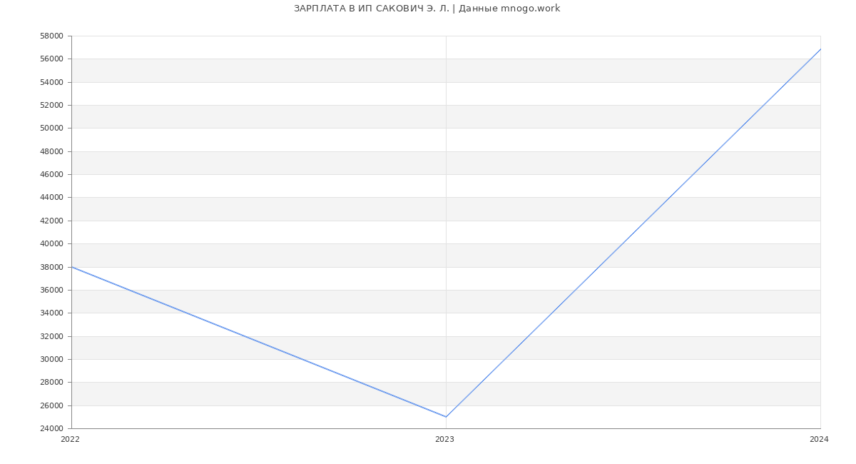 Статистика зарплат ИП САКОВИЧ Э. Л.