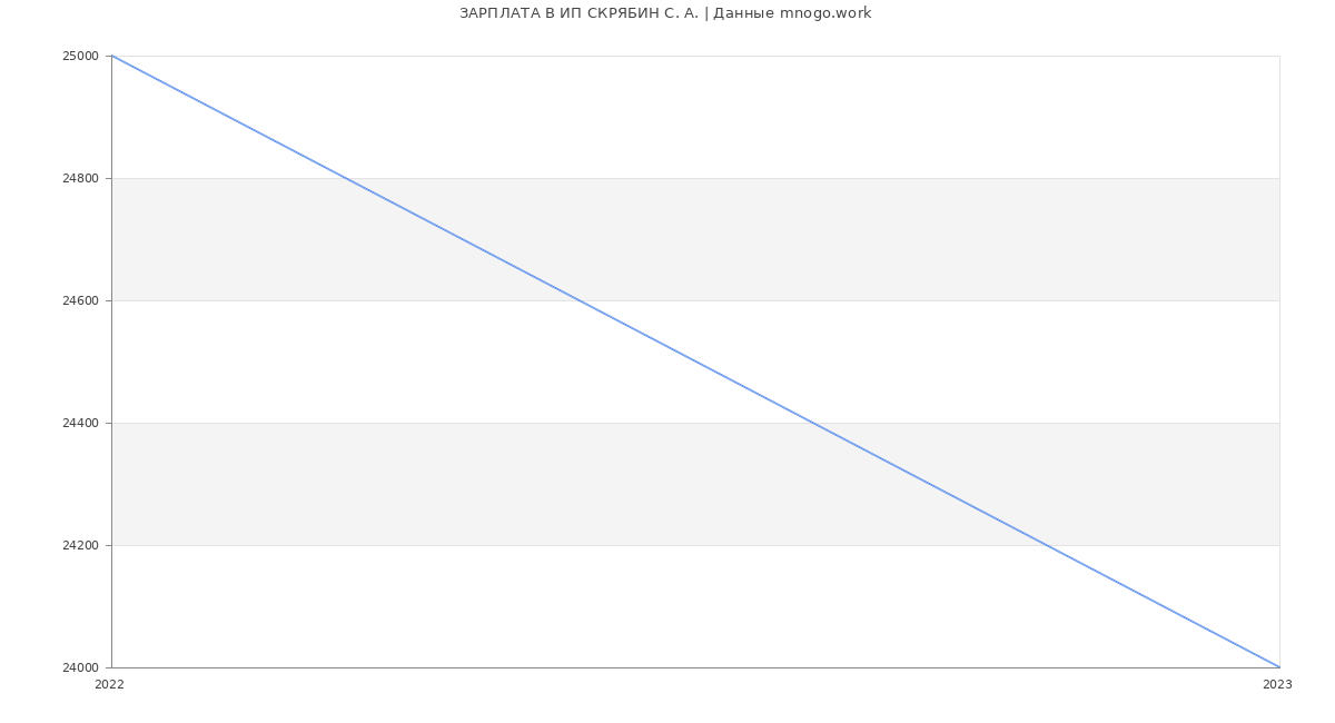 Статистика зарплат ИП СКРЯБИН С. А.