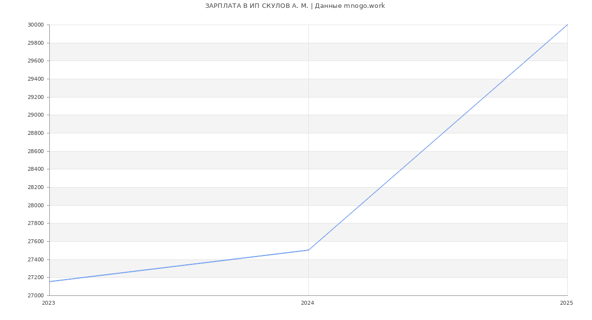 Статистика зарплат ИП СКУЛОВ А. М.