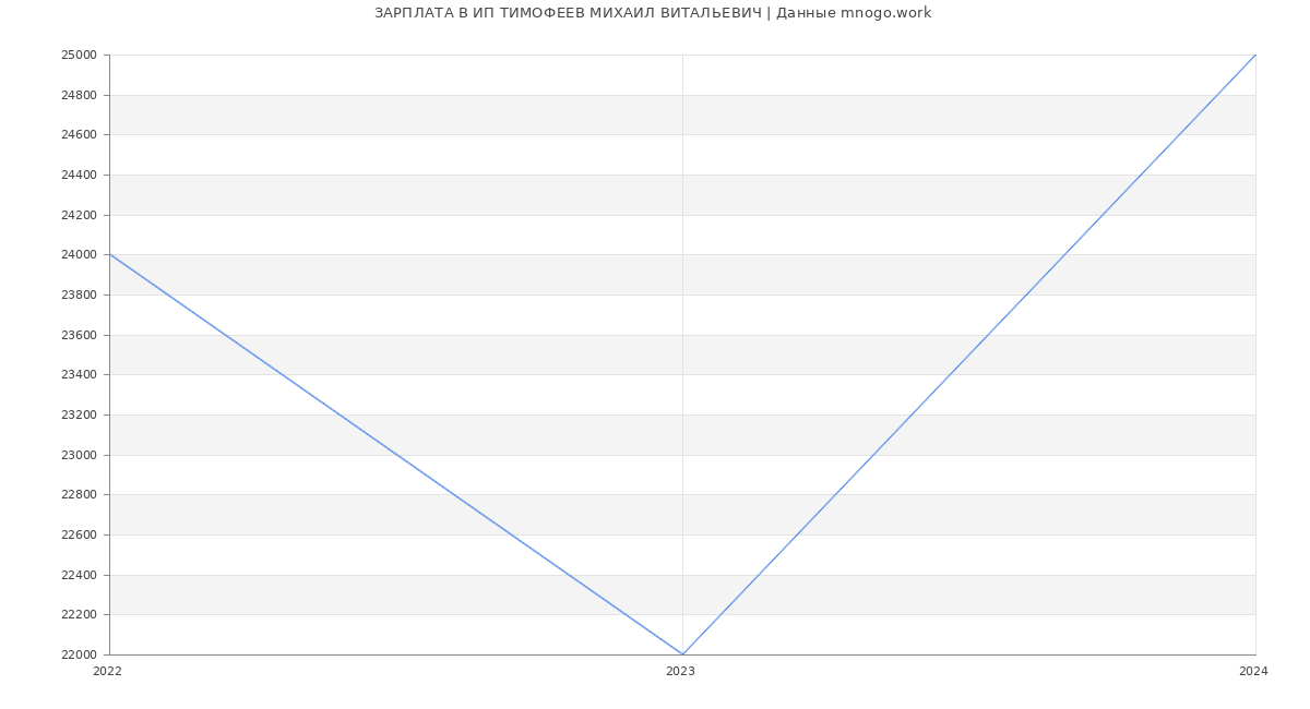 Статистика зарплат ИП ТИМОФЕЕВ МИХАИЛ ВИТАЛЬЕВИЧ