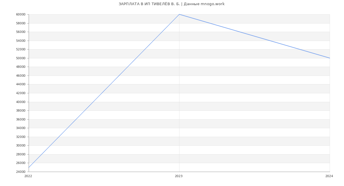 Статистика зарплат ИП ТИВЕЛЁВ В. Б.