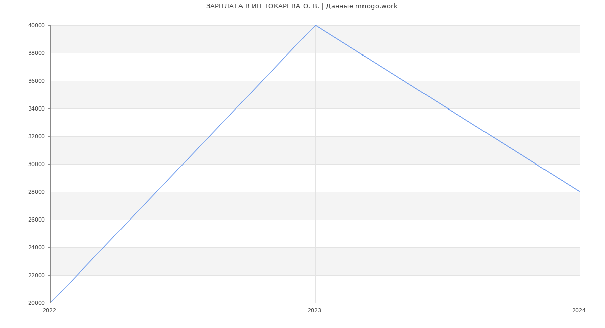 Статистика зарплат ИП ТОКАРЕВА О. В.