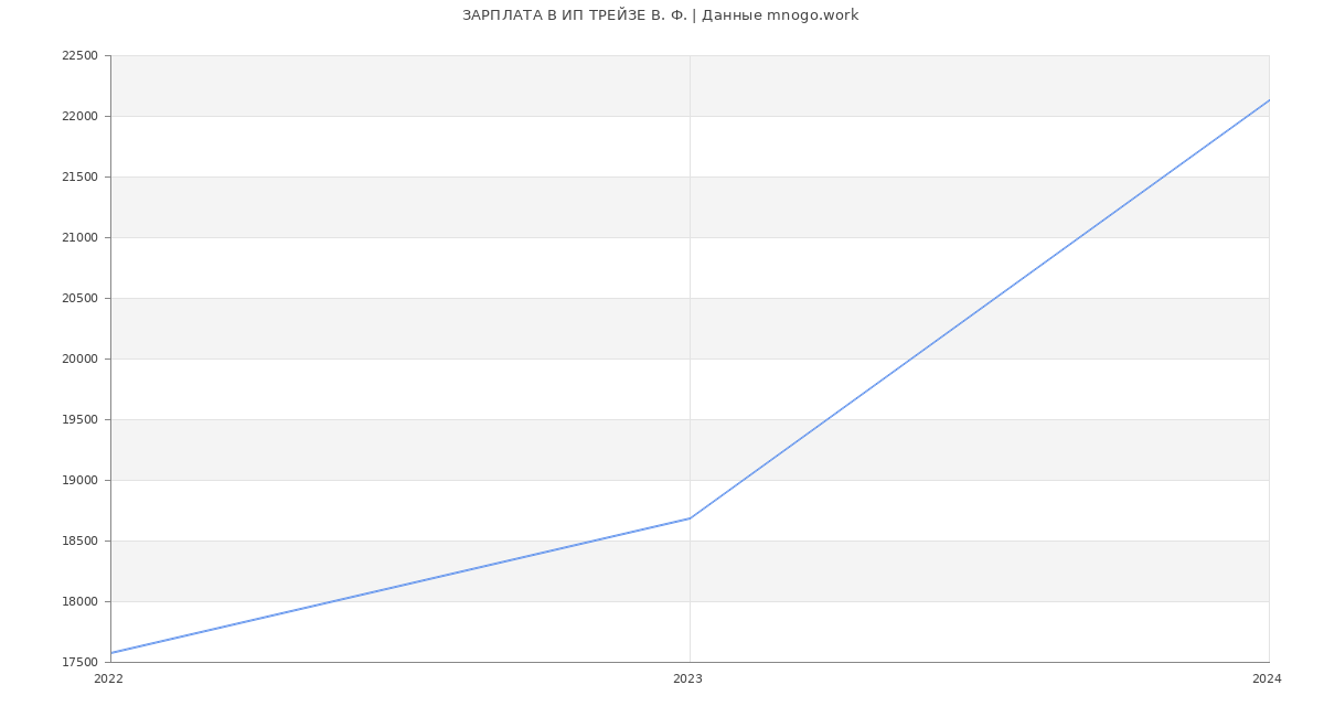 Статистика зарплат ИП ТРЕЙЗЕ В. Ф.