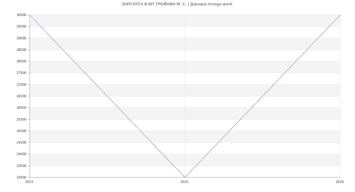 Статистика зарплат ИП ТРОЙНИН М. С.