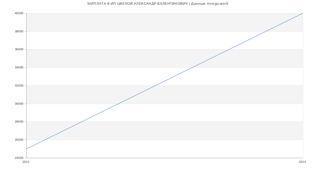 Статистика зарплат ИП ЦВЕЛОЙ АЛЕКСАНДР ВАЛЕНТИНОВИЧ