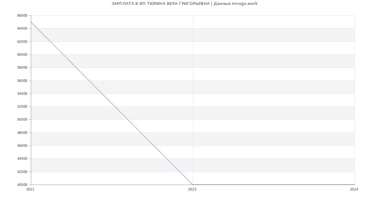 Статистика зарплат ИП ТЮРИНА ВЕРА ГРИГОРЬЕВНА