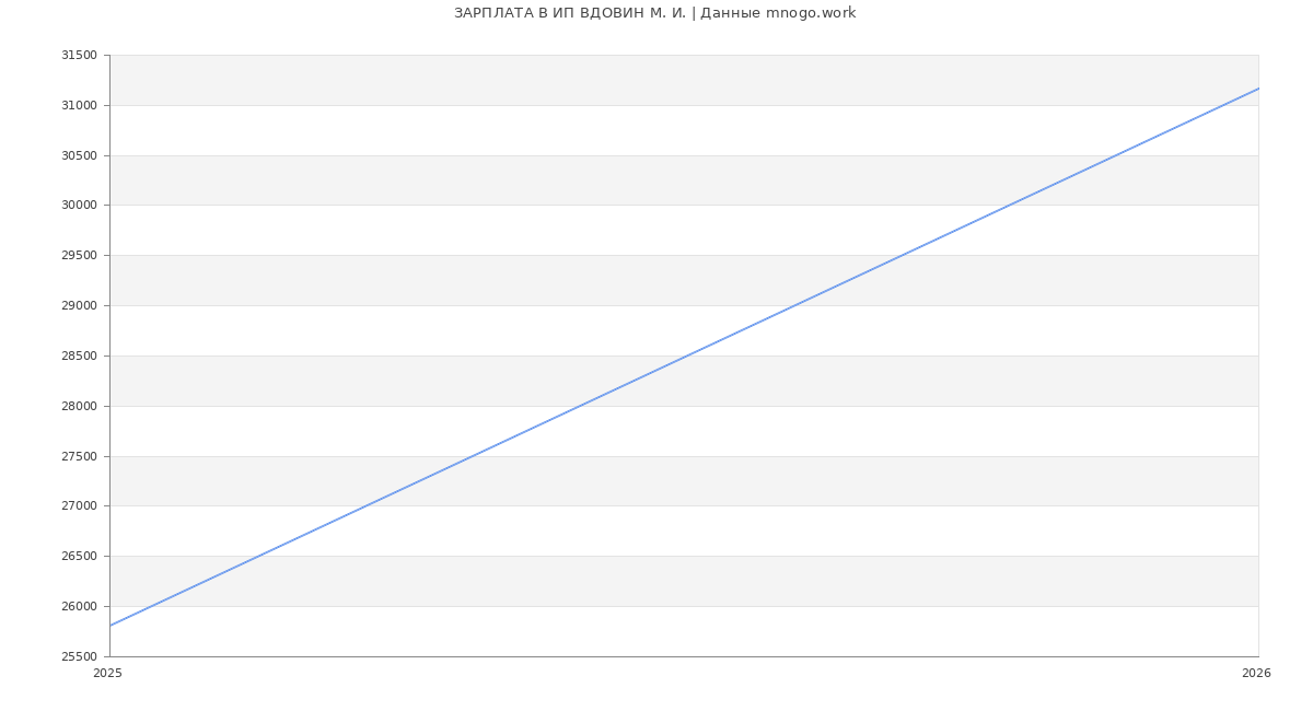 Статистика зарплат ИП ВДОВИН М. И.