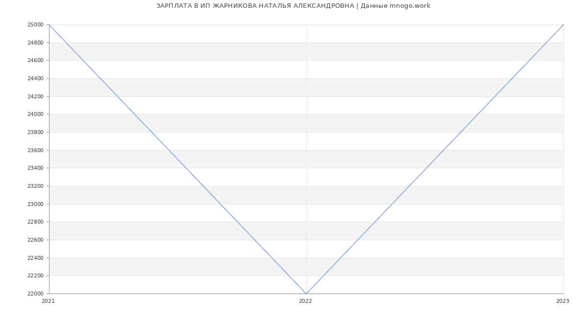 Статистика зарплат ИП ЖАРНИКОВА НАТАЛЬЯ АЛЕКСАНДРОВНА