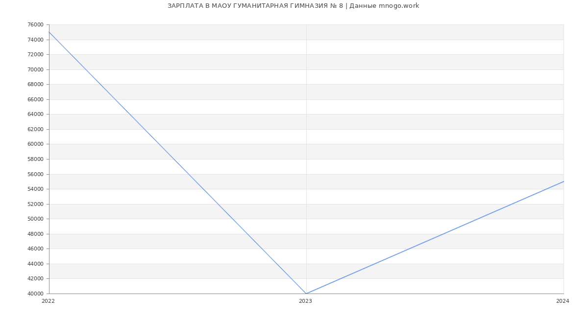 Статистика зарплат МАОУ ГУМАНИТАРНАЯ ГИМНАЗИЯ № 8