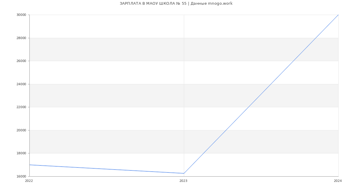Статистика зарплат МАОУ ШКОЛА № 55