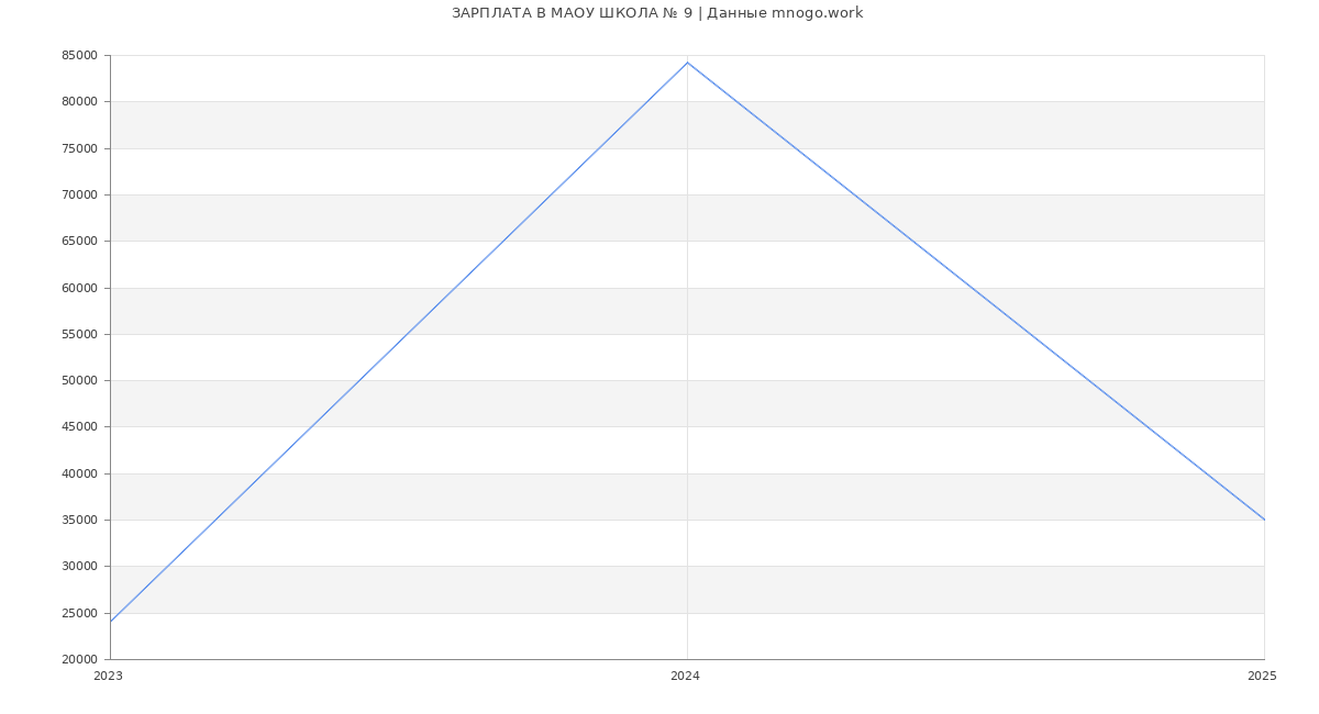 Статистика зарплат МАОУ ШКОЛА № 9