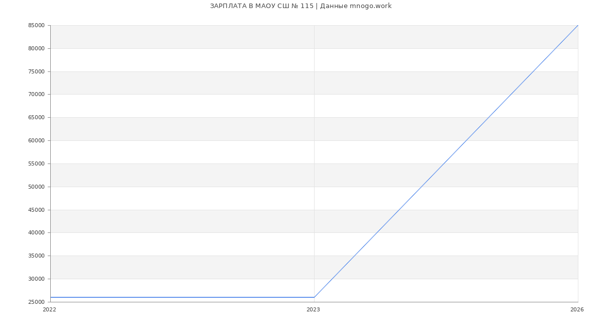 Статистика зарплат МАОУ СШ № 115