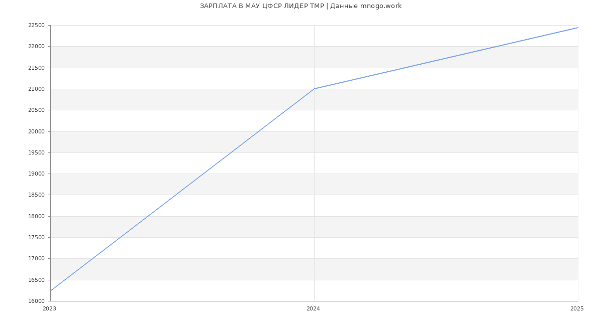 Статистика зарплат МАУ ЦФСР ЛИДЕР ТМР