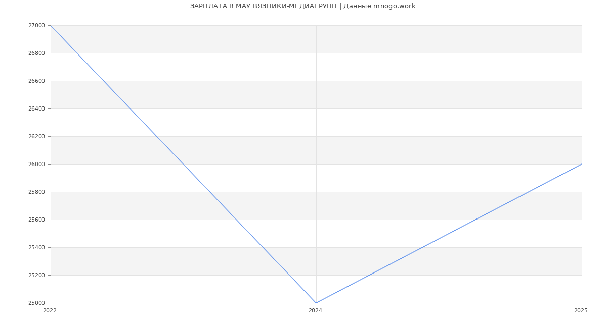 Статистика зарплат МАУ ВЯЗНИКИ-МЕДИАГРУПП