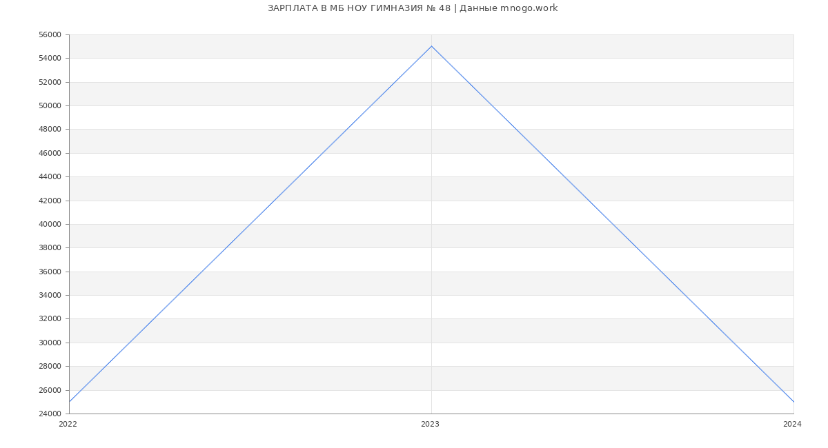 Статистика зарплат МБ НОУ ГИМНАЗИЯ № 48