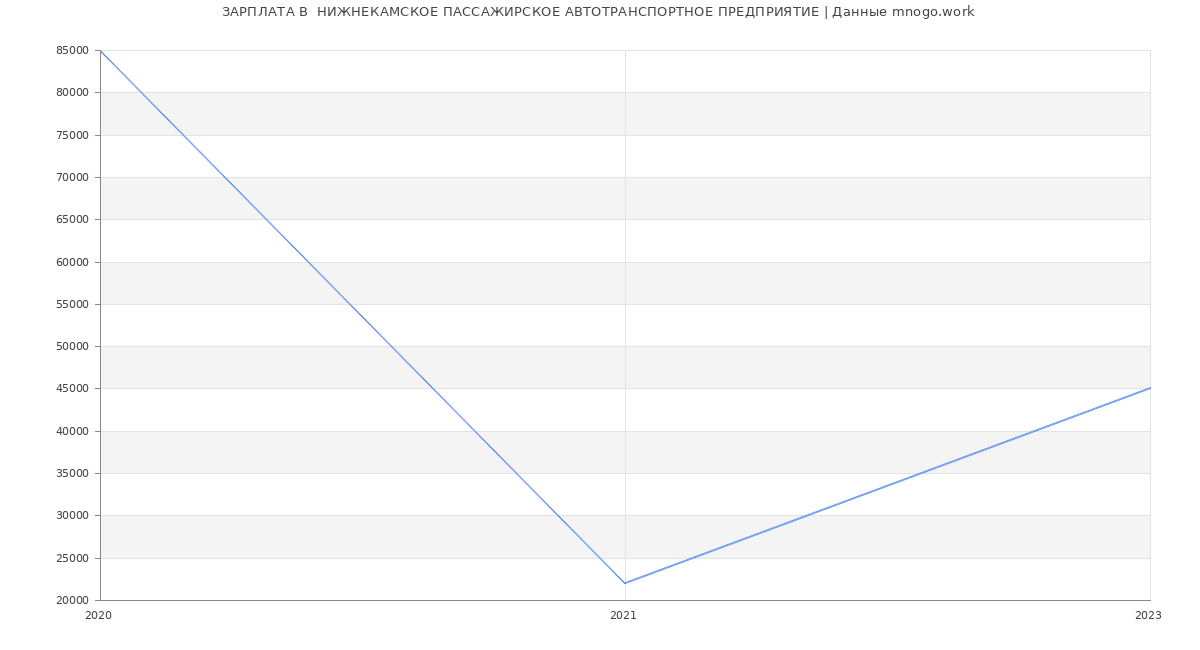 Статистика зарплат  НИЖНЕКАМСКОЕ ПАССАЖИРСКОЕ АВТОТРАНСПОРТНОЕ ПРЕДПРИЯТИЕ